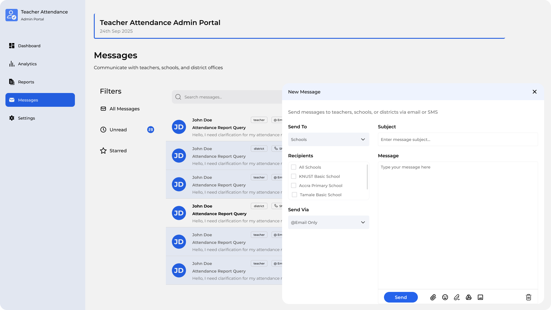 TSAT Communication Hub Interface
